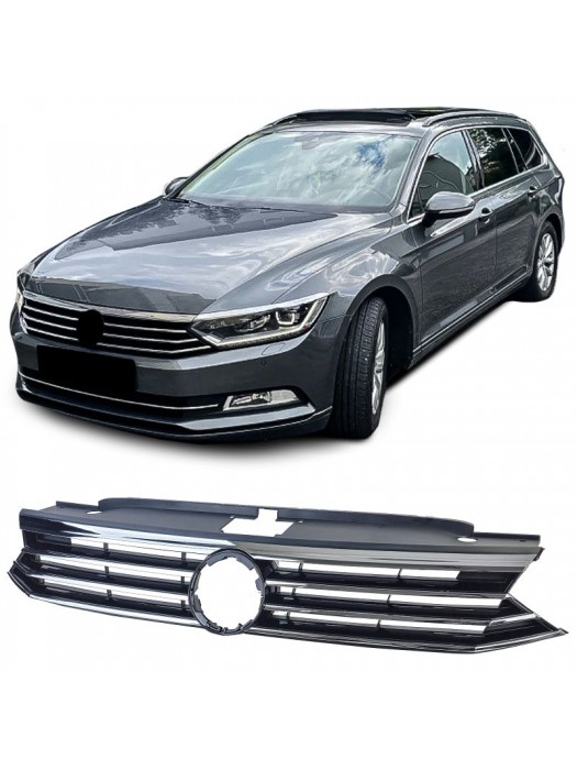 Maska Volkswagen Passat B8 (2014-2019) - černá s chromem